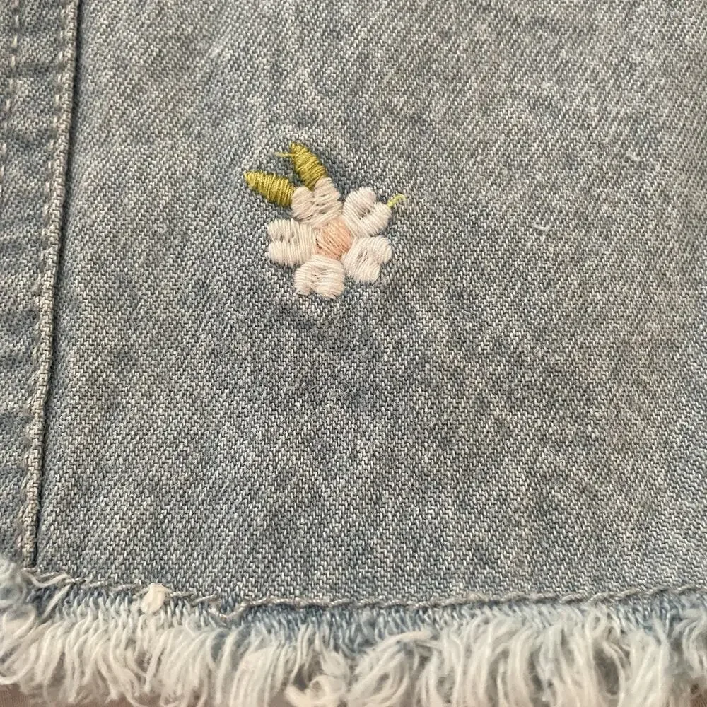 Cupcakes And Cashmere Daisy Jean Jacket Size 3T Blue Fringe Boho Cowgirl Casual